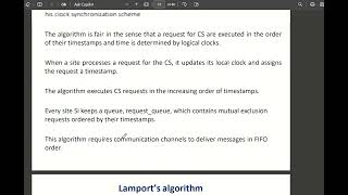 Distributed Computing CST402 Lamport Algorithm [upl. by Coyle872]