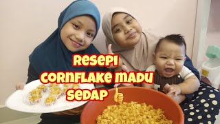 Resepi cornflake madu🐝Bakar guna air fryer je pun boleh👍 [upl. by Eniamej]