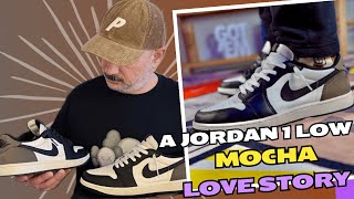 Nike Air Jordan 1 Low OG Mocha Love Story Review Lace Swap Sizing [upl. by Cohbert]