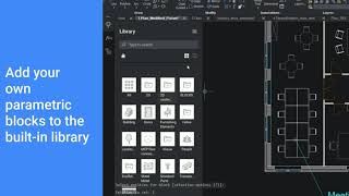 A full library with all your Parametric Blocks  BricsCAD Pro [upl. by Eednil]