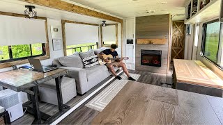 I Converted an old RV into a TINY HOME  Full build start to finish [upl. by Ahsyat]