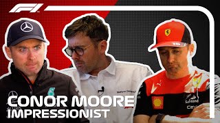 Impressionist Conor Moore Meets Ricciardo Verstappen And More  2022 United States Grand Prix [upl. by Aserehc]