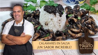 Te aseguro que es la mejor receta de calamares en su tinta que vas a probar ¡es increíble y facil [upl. by Sitrik]