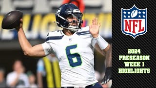 QB Sam Howell Makes His Seahawks Debut  2024 Preseason Week 1 Highlights [upl. by Kirkpatrick567]