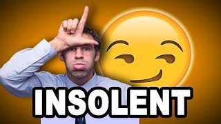 😏🍆 Learn English Words INSOLENT  Meaning Vocabulary with Pictures and Examples [upl. by Aleacem]