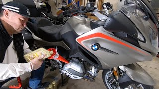 BMW R1200RTLC Oil amp Filter Change [upl. by Aloibaf]