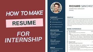 Make Your Resume Attractive For Internship ll CMA INTERMEDIATE II CMA FINAL [upl. by Ydnat]