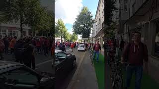 Albanian fans march in Dortmund  EURO 2024 [upl. by Georgi]