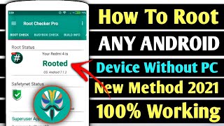 How To ROOT Any Android Device Without PC IN 2021  Latest Method  100 Working on All Brands [upl. by Varden619]