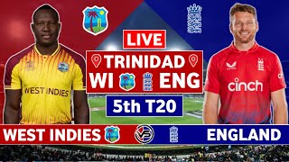 West Indies vs England 5th T20 Live Scores  WI vs ENG 5th T20 Live Scores amp Commentary [upl. by Elery]