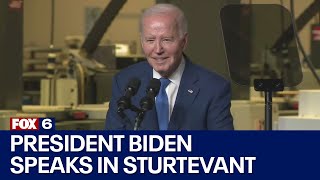 President Joe Biden visit to Sturtevant talks about Microsoft facility  FOX6 News Milwaukee [upl. by Lenhart958]