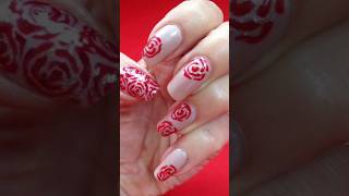 Rose flower Nail Art  Rose 🌹 Art shortsfeed nails [upl. by Iphigeniah628]