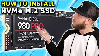 How To Install an M2 SSD Installation Tutorial with Samsung 980 Pro M2 SSD Drive [upl. by Ahsil]