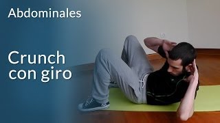 Crunch con giro ejercicio para abdominales [upl. by Nytsua50]