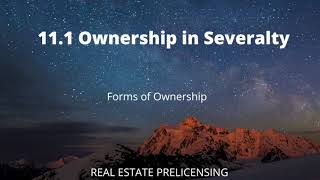 111 Ownership in Severalty [upl. by Petie]