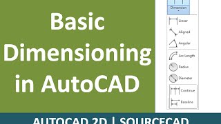 Basic dimensioning in AutoCAD [upl. by Oicnerual]