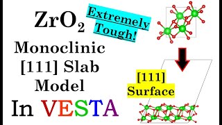 VESTA Software  ZrO2 111 Slab Model with Vacuum tutorial [upl. by Byler]