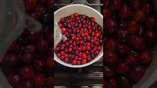 Simple recipe for cranberry juice I used leftovers for cranberry sauce asmr christmas [upl. by Erihppas]