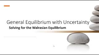 General Equilibrium with Uncertainty [upl. by Puiia]