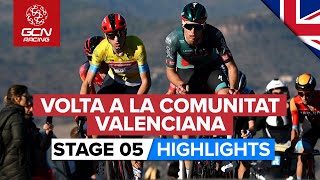 Dramatic Finale Leads To GC Shakeup  Volta A La Comunitat Valenciana 2023 Highlights  Stage 5 [upl. by Kalil]