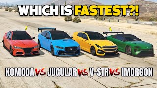 GTA 5 ONLINE  JUGULAR VS KOMODA VS VSTR VS IMORGON WHICH IS FASTEST [upl. by Perce]