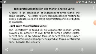 Joint Profit Maximization Cartel [upl. by Anniala]