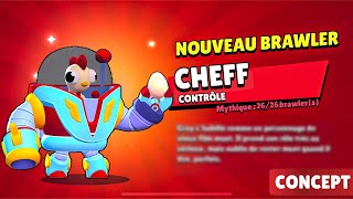 NOUVEAU BRAWLER MYTHIQUE CHEFF 🫡 🔥 Futur feat Brawl Stars x Mc Donalds infos amp concept [upl. by Niwdla]