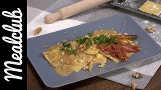 RicottaParmesanRavioli mit WalnussSpeckSoße I Pasta Selbermachen I MealClub [upl. by Kimble]