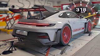 Porsche 992 GT3 RS feat FULL Dundon Megaphone Inconel exhaust sounds AMAZING  300kmh DYNO Pulls [upl. by Ramiah]