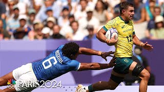 Samoa v Australia  Paris Olympics 2024 Mens Rugby Highlights  NBC Sports [upl. by Pippas]