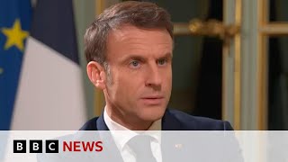 French President Macron calls on Israel to stop killing Gazas women and babies – BBC News [upl. by Adnil]