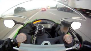 Motorcycle Driving At 300kmh Gets Passed by Audi RS6 [upl. by Anneirb422]