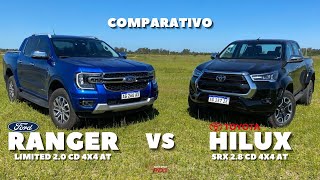 El fenómeno pick up en Argentina Ranger Limited 4x4 vs Hilux SRX 4x4 [upl. by Usanis]