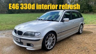 E46 330d sales prep interior refresh dying the seats [upl. by Johns]