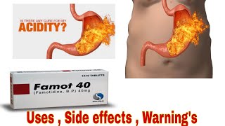 Famotidine tablet uses and side effects  Famotidine tablet 40 mg review [upl. by Dickman626]