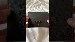 Prada Small Saffiano Leather Wallet [upl. by Berkin670]