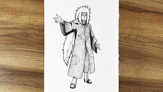 How to draw Jiraiya full body  Jiraiya drawing full body [upl. by Ilram136]