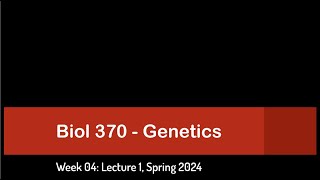 CSULB Spring 2024 Biol 370  Week 4 Lecture 1 [upl. by Ahsitam]