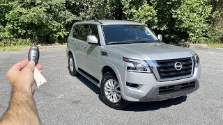 2023 Nissan Armada SV Start Up Test Drive Walkaround POV and Review [upl. by Seaver]