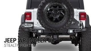 Jeep Wrangler JL Stealth Fighter Rear Bumper amp Tire Carrier [upl. by Alorac]