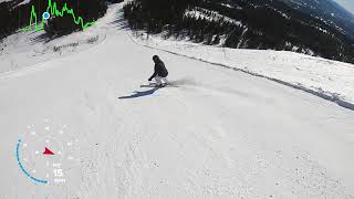 Trysil Norway Black Run 75 the 45 degree one April 2019 [upl. by Newlin906]