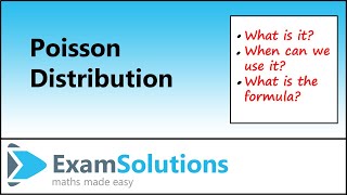 Poisson Distribution  Introduction  ExamSolutions [upl. by Ellenaej]