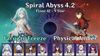 4243 Spiral Abyss Floor 12 9★  Faruzan Freeze  Physical Amber [upl. by Leona]