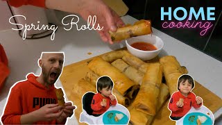 Spring rolls I Home Cooking I Bormann Family Vlog [upl. by Nwahsyt]