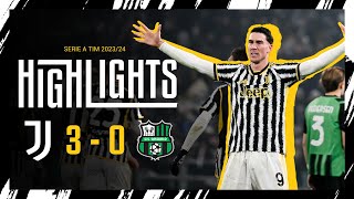 HIGHLIGHTS  JUVENTUS 30 SASSUOLO  VLAHOVIC DOUBLE amp CHIESA FOR THE WIN⚪️⚫️ [upl. by Portia237]