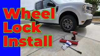 Wheel Locks installation  Its easy with the proper tools 2022 Ford Maverick [upl. by Jenks550]