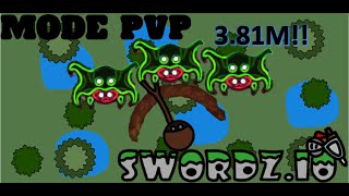 swordz io 3434 unlocked with 381M score WR Mode PvP [upl. by Hnah]