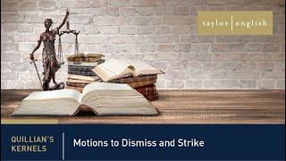 Litigation Fundamentals  Motions to Dismiss and Strike Under the Federal Rules of Civil Procedure [upl. by Katharyn]