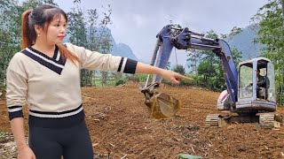 The girl hired a leveling machine to make the foundation of the house [upl. by Igig]