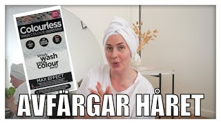 AVFÄRGAR MITT ORANGEA HÅR MED COLOURLESS HAIR COLOUR REMOVER MAX EFFECT [upl. by Nixon]